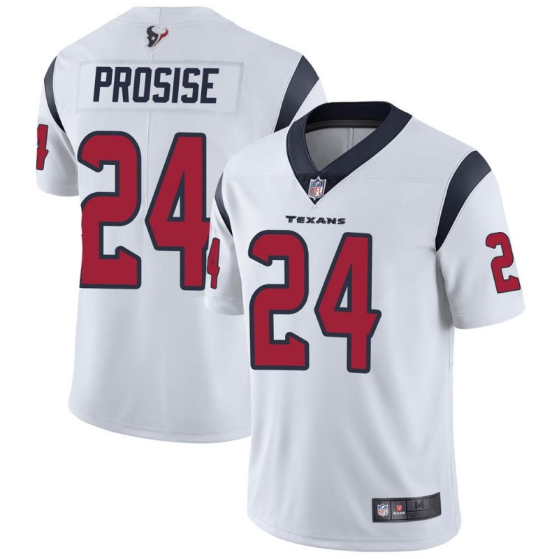 Men's Houston Texans #24 C.J. Prosise New White Vapor Untouchable Limited Stitched NFL Jersey